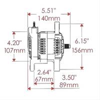 Powermaster - Powermaster 8126 - Race Alternator, 16 Volt, 115 Amp - Image 2