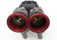 Magnuson Superchargers - Dual Throttle Body Inlet System with Red Anodized Flutes for Magnuson LS3 and LSA Hot Rod TVS2650 Superchargers - Image 1