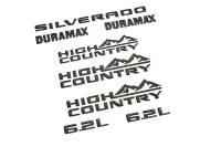 GM Accessories - GM Accessories 86539788 -  Silverado High Country Emblems in Black [2019+ Silverado] - Image 2
