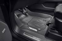 GM Accessories - GM Accessories 84776601 - First-Row Premium All-Weather Floor Liners in Jet Black with Chrome GMC Logo [2022+ Yukon] - Image 1